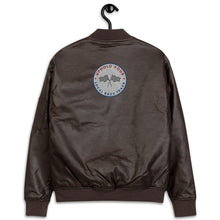 LOCAL RACE TRACK LEATHER BOMBER JACKET