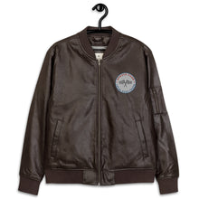 LOCAL RACE TRACK LEATHER BOMBER JACKET