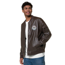LOCAL RACE TRACK LEATHER BOMBER JACKET