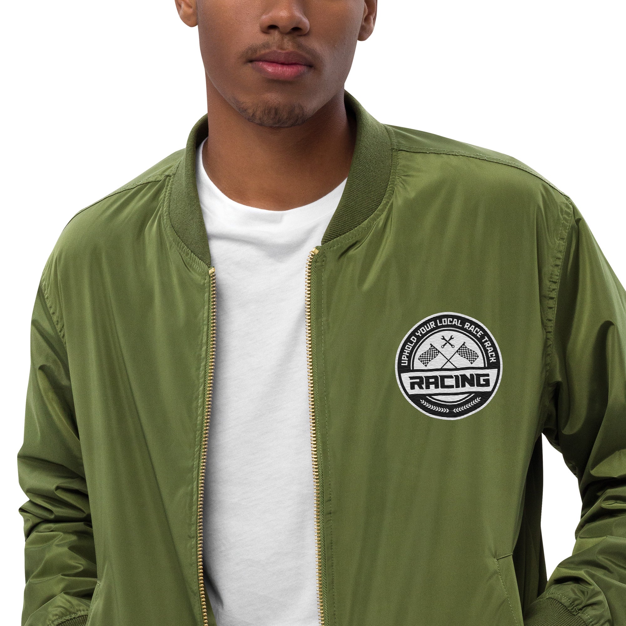 CAR RACING FLAGS PREMIUM BOMBER JACKET