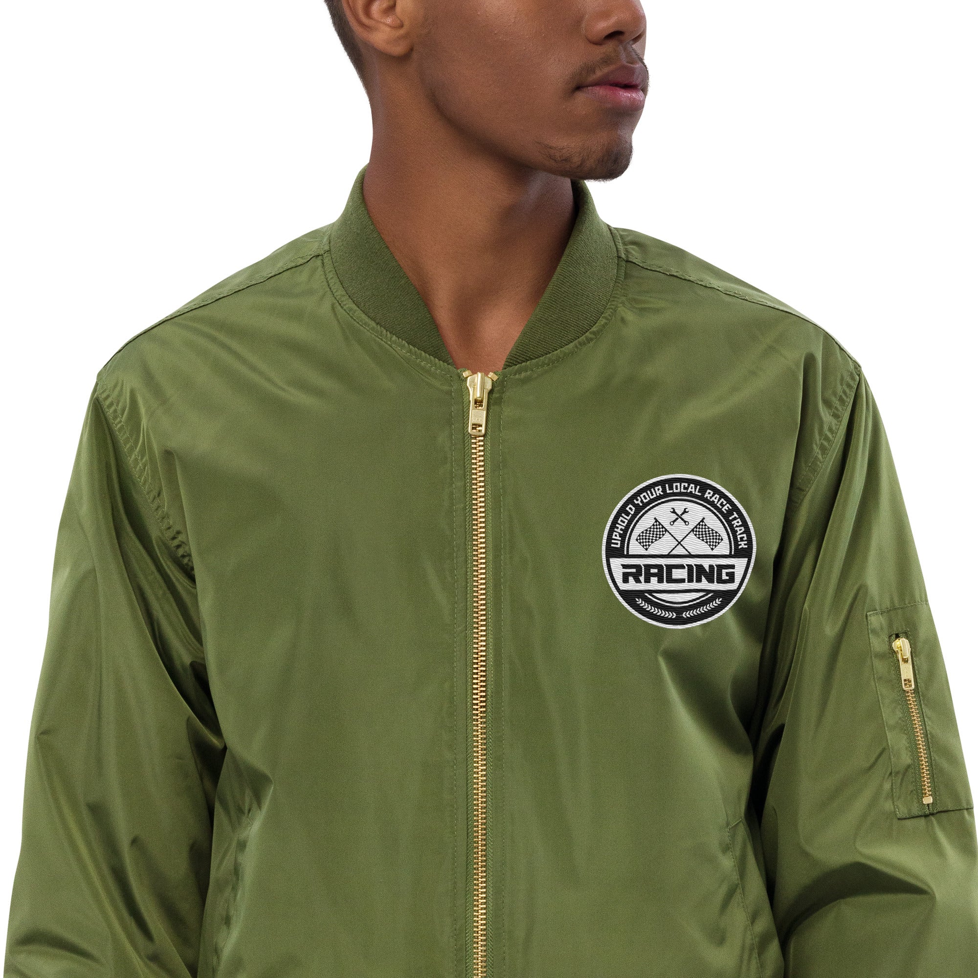 CAR RACING FLAGS PREMIUM BOMBER JACKET