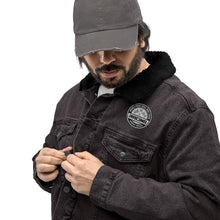 CAR RACING FLAGS DENIM SHERPA JACKET