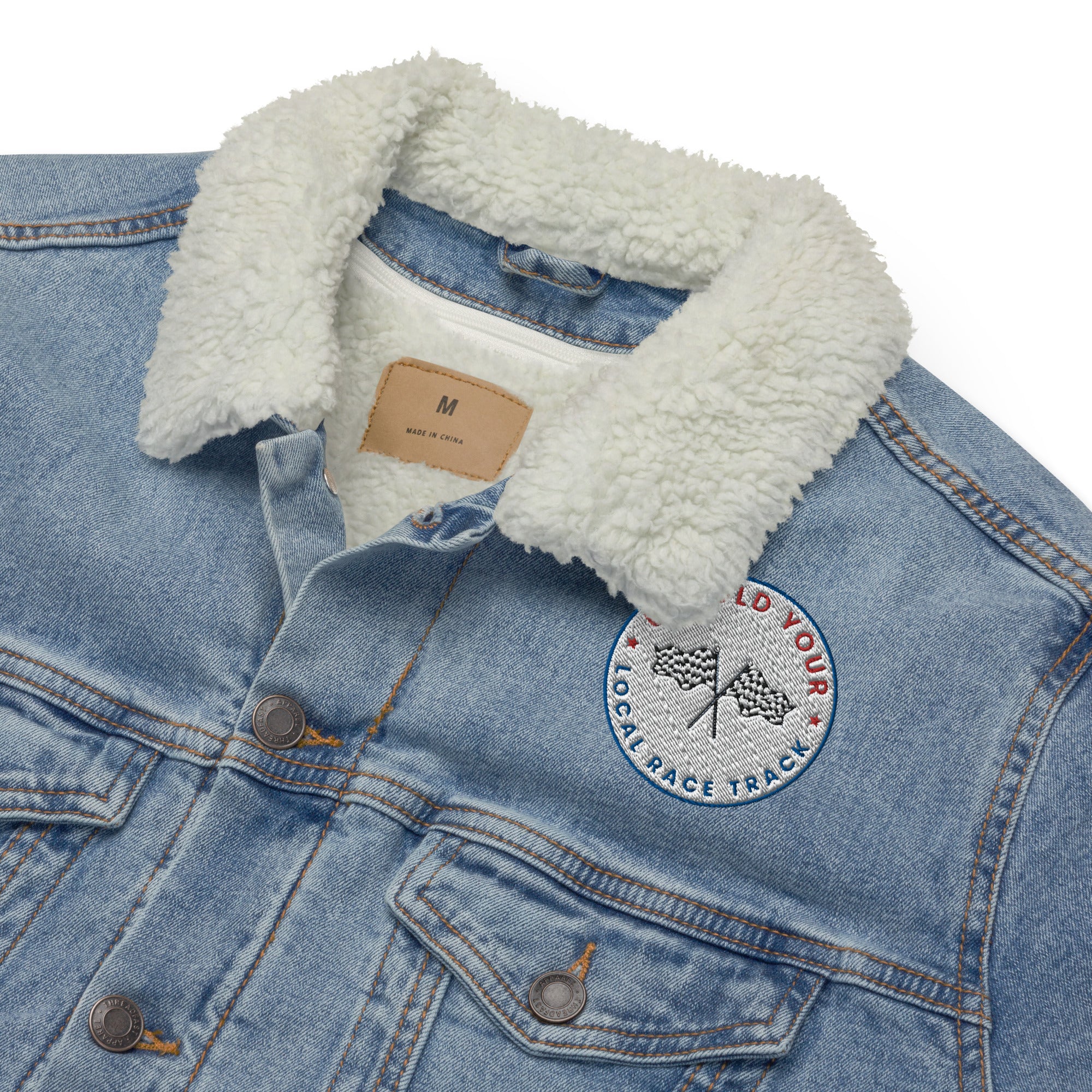 LOCAL RACE TRACK DENIM SHERPA JACKET