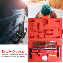 57 Pcs Universal Tire Repair Tools Kit Flat Tire Puncture Repair Tools For Cars Trucks - Red