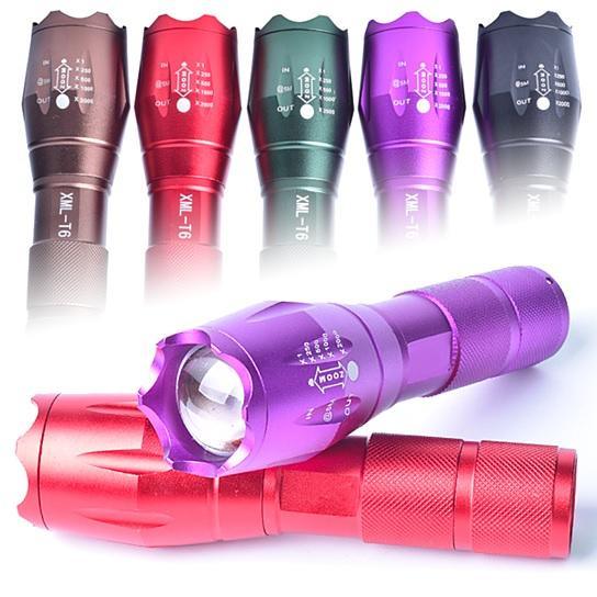 Grab-n-go Zoomable Focusing Flashlight In 5 Colors - Red