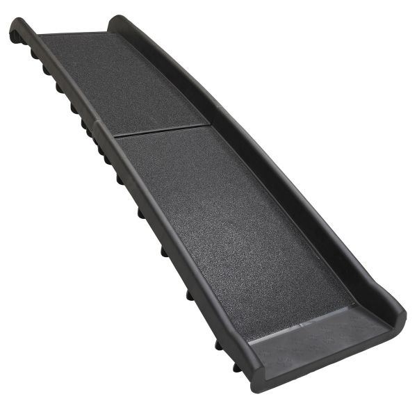 Portable Foldable Pet Ramp Climbing Ladder Suitable For Off-road Vehicle Trucks - Black - Black