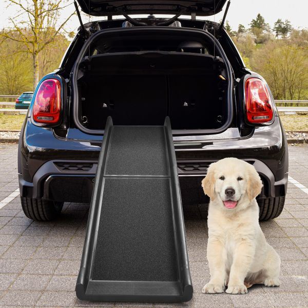Portable Foldable Pet Ramp Climbing Ladder Suitable For Off-road Vehicle Trucks - Black - Black