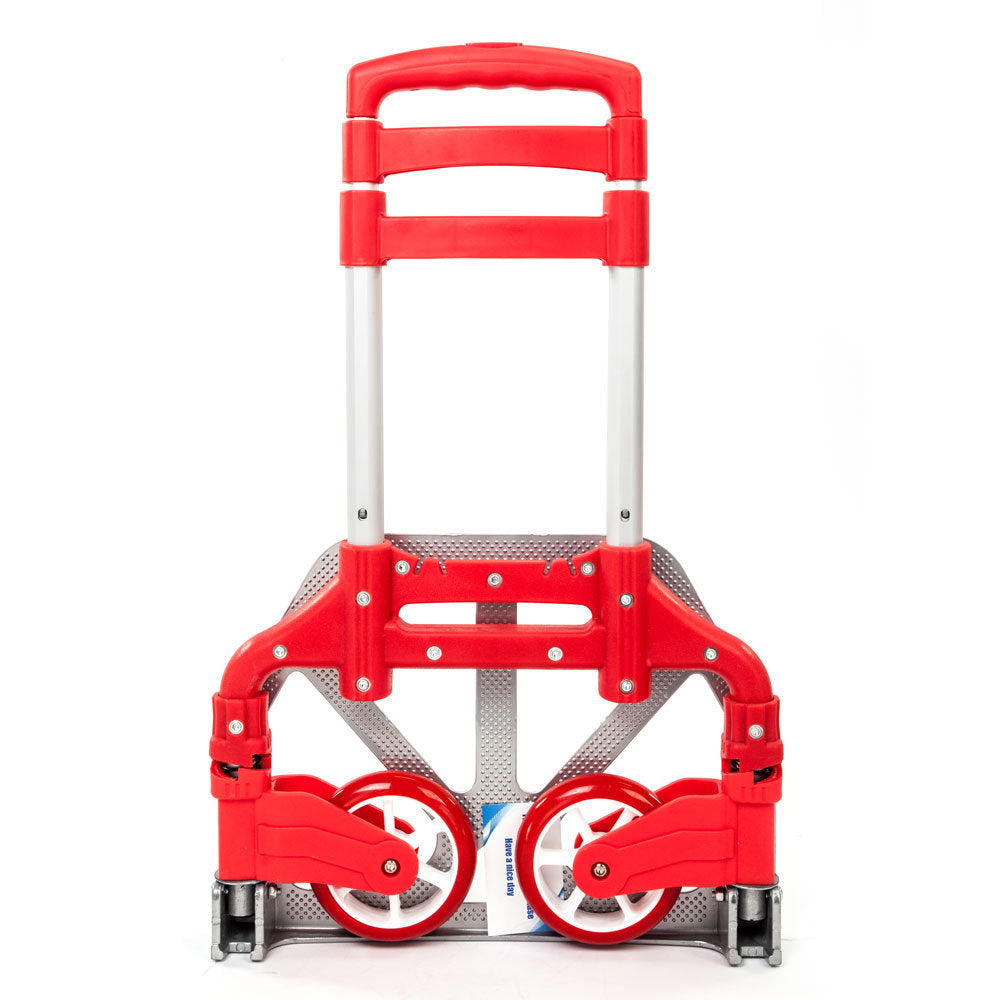 Portable Aluminium Cart Folding Dolly Push Truck Hand Collapsible Trolley Luggage Purple - Purple