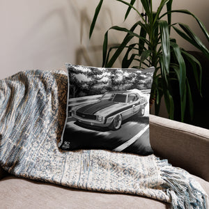 TEXACO CAMARO B&W PILLOW
