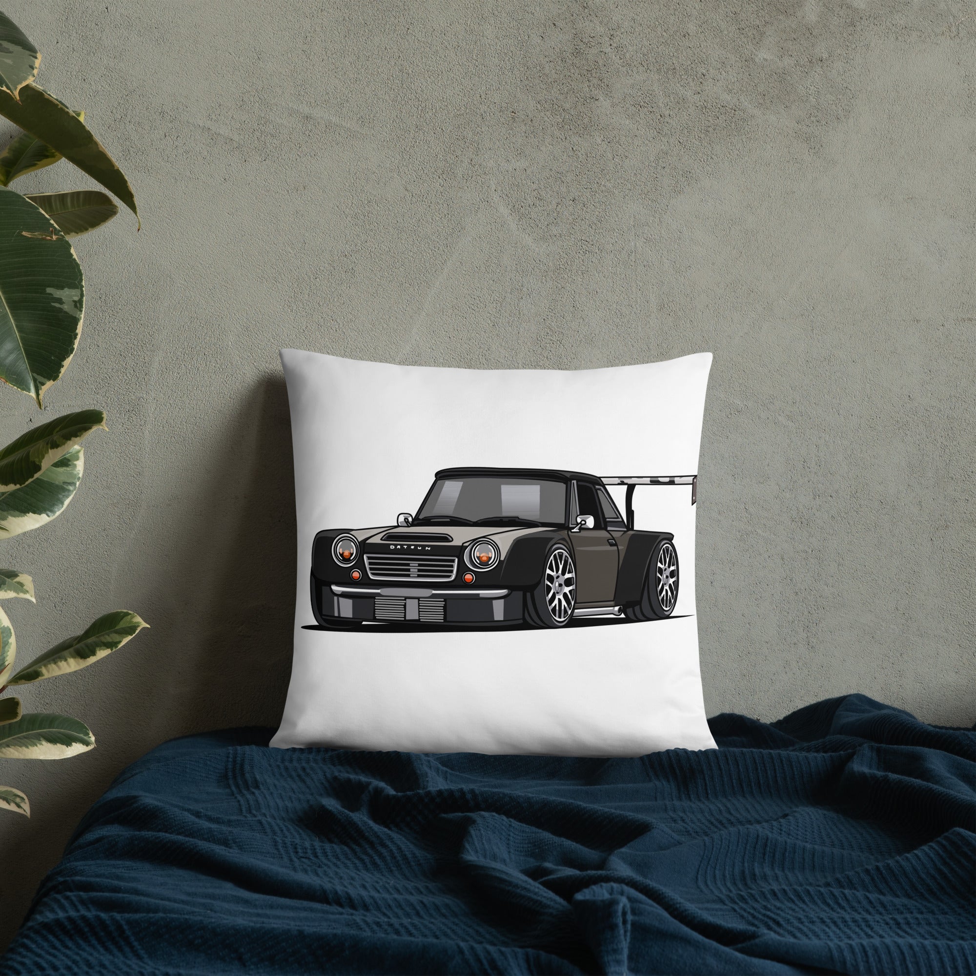 DIRTY DATSUN CAR SIDE PILLOW