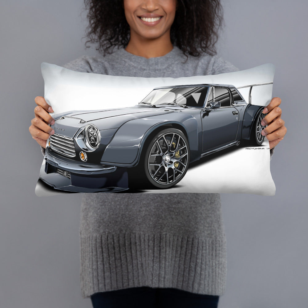 DIRTY DATSUN CAR FRONT PILLOW