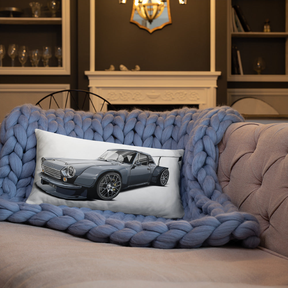 DIRTY DATSUN CAR FRONT SOLO PILLOW