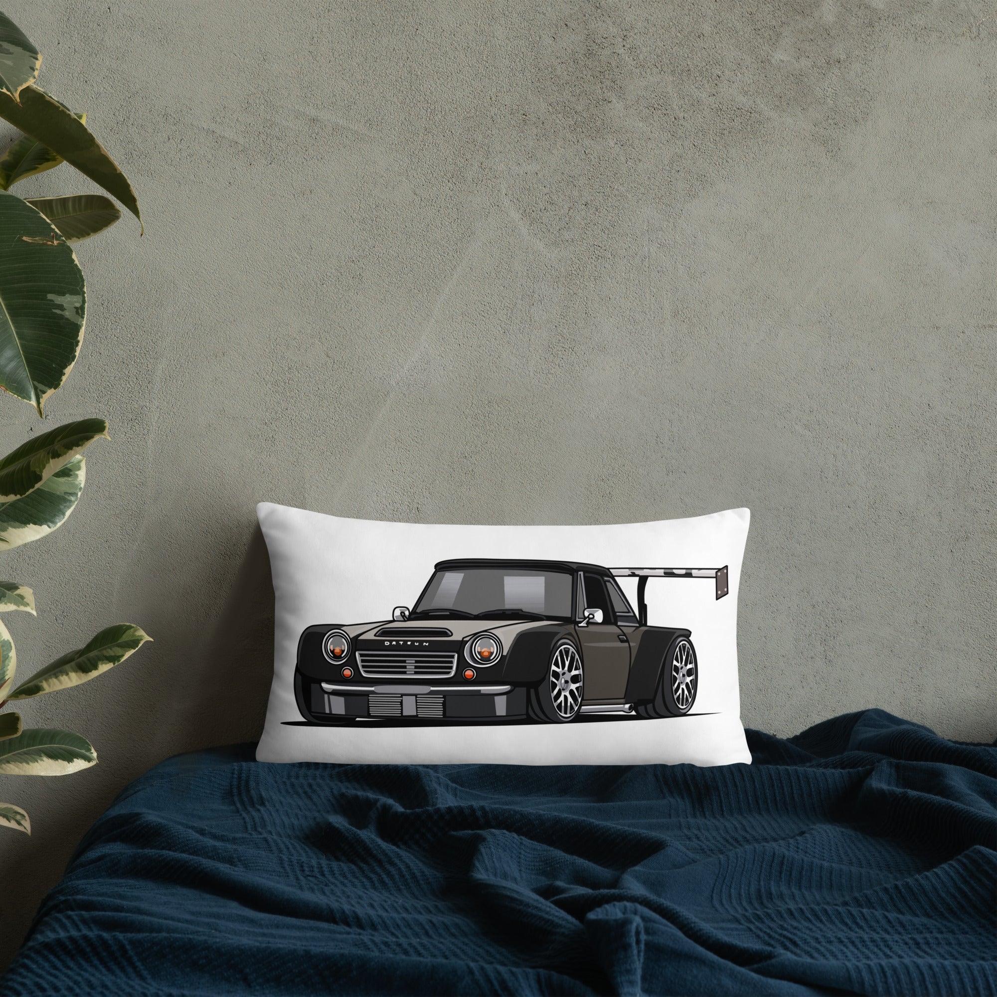 DIRTY DATSUN CAR SIDE PILLOW