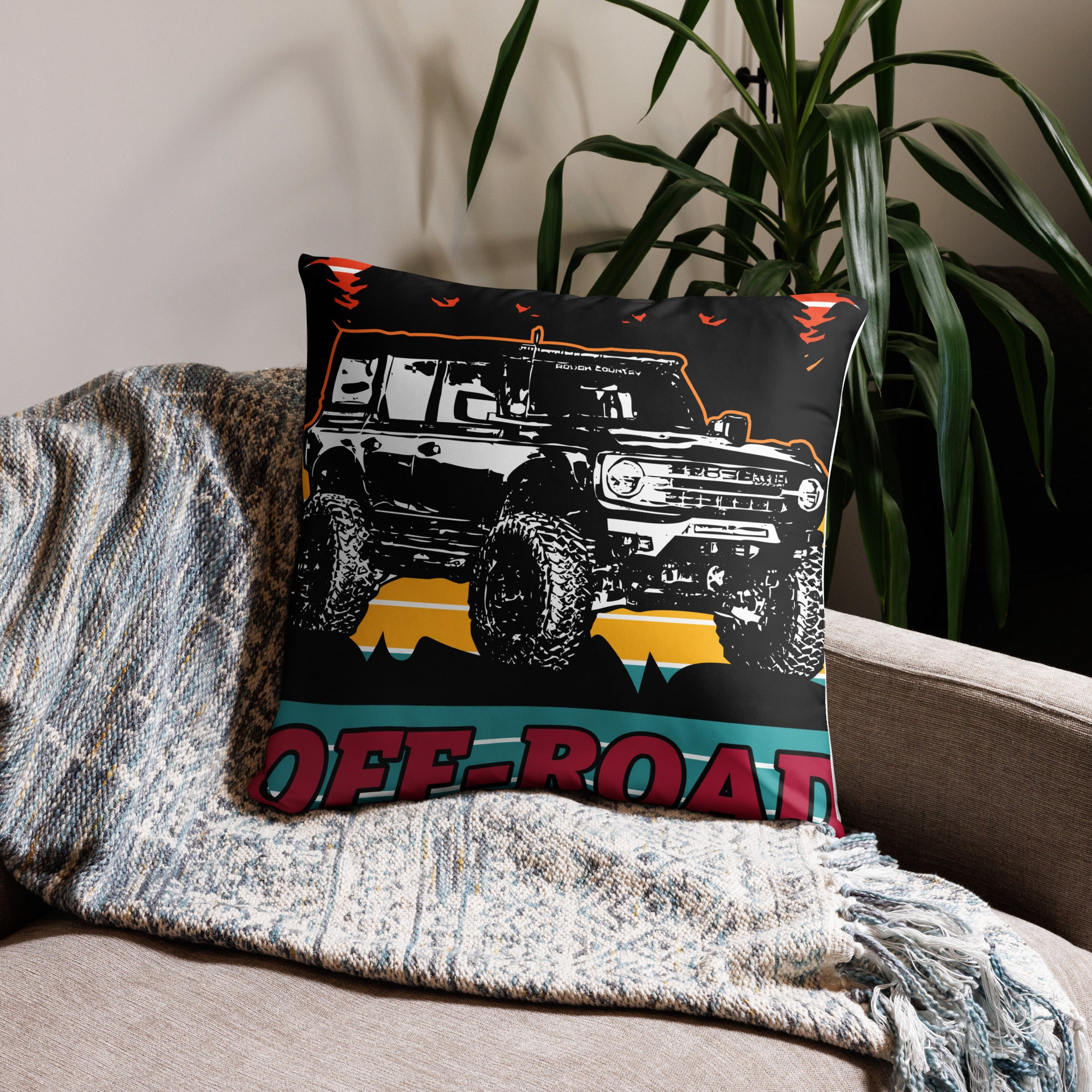 BRONCO OFF ROAD TREES PILLOW