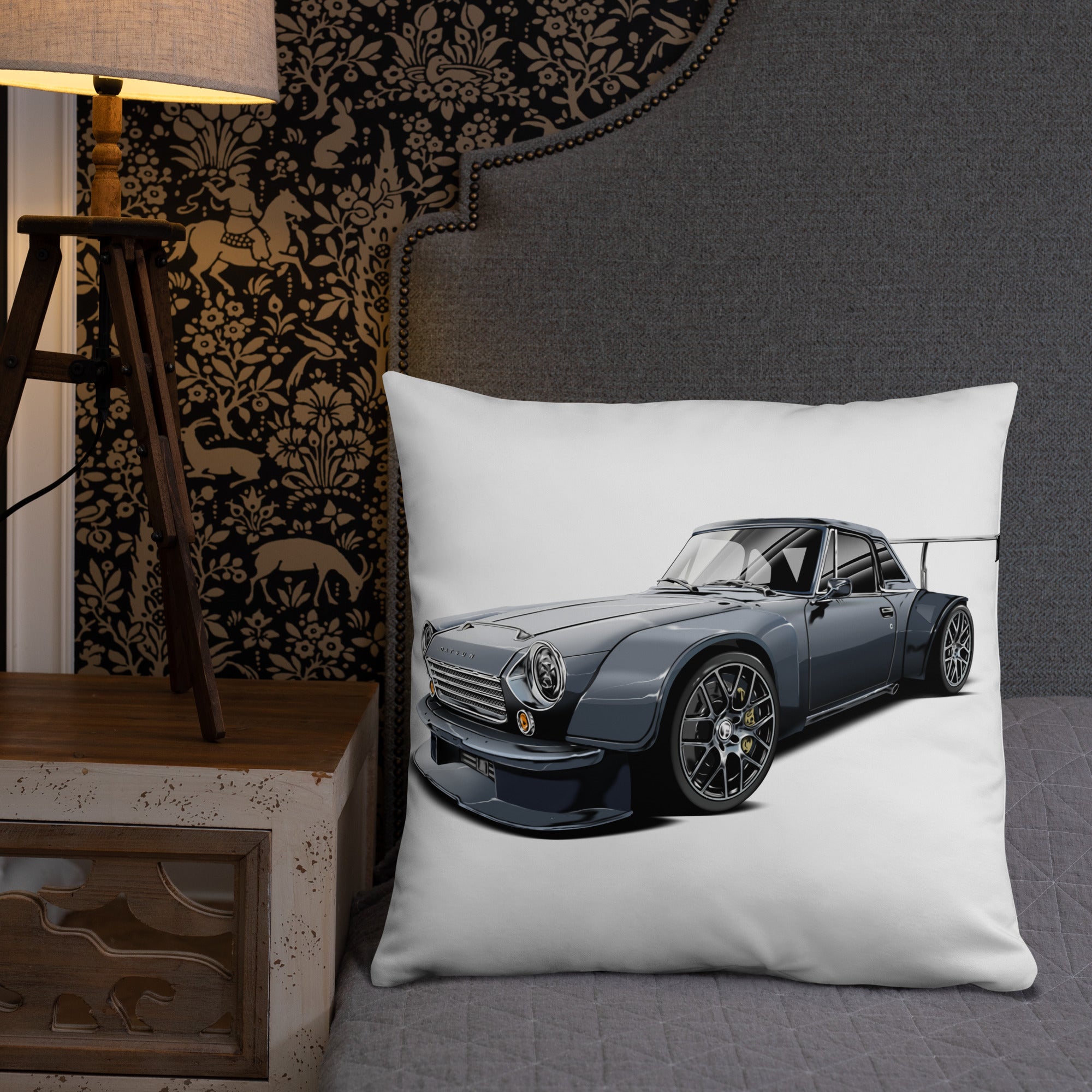 DIRTY DATSUN CAR FRONT SOLO PILLOW
