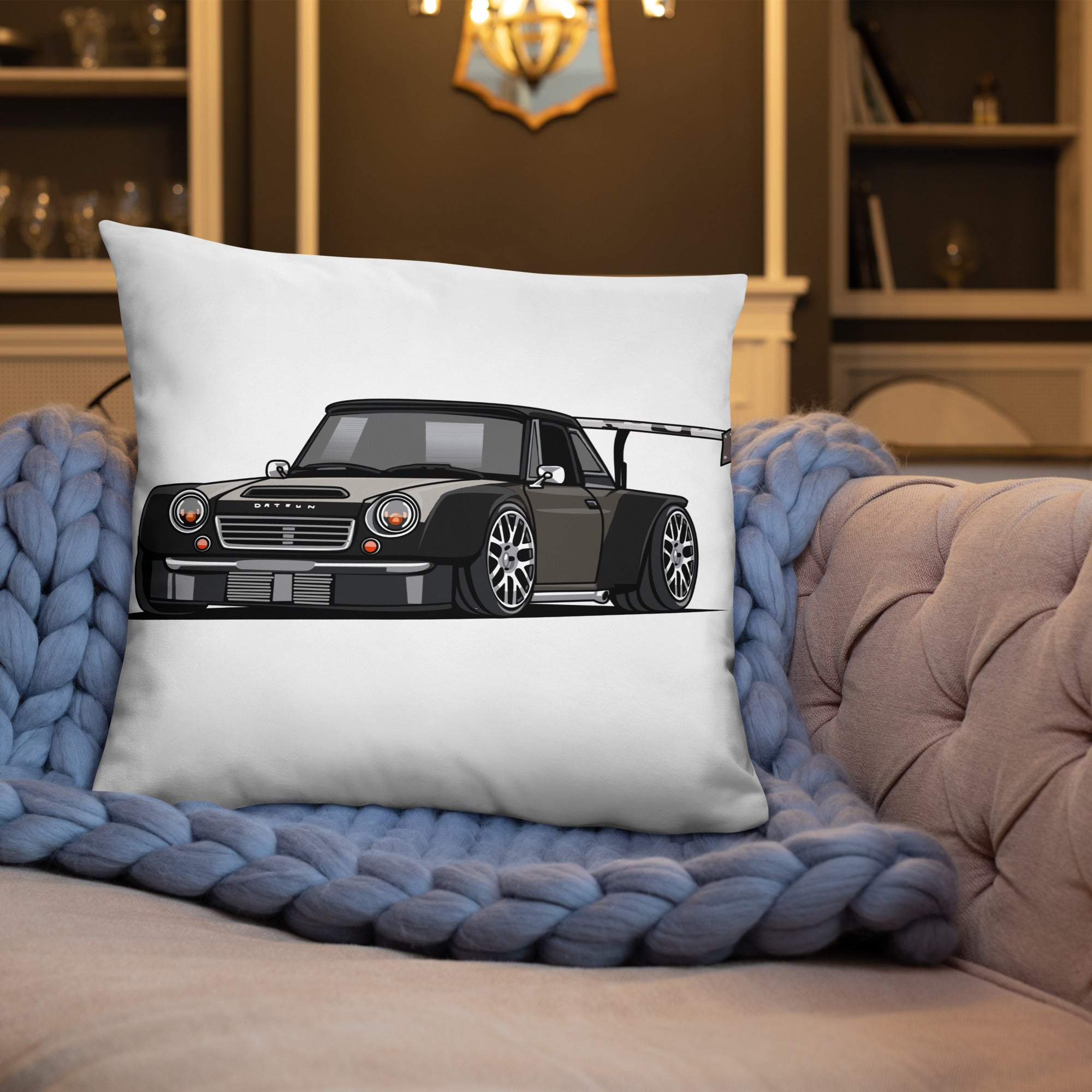 DIRTY DATSUN CAR SIDE PILLOW