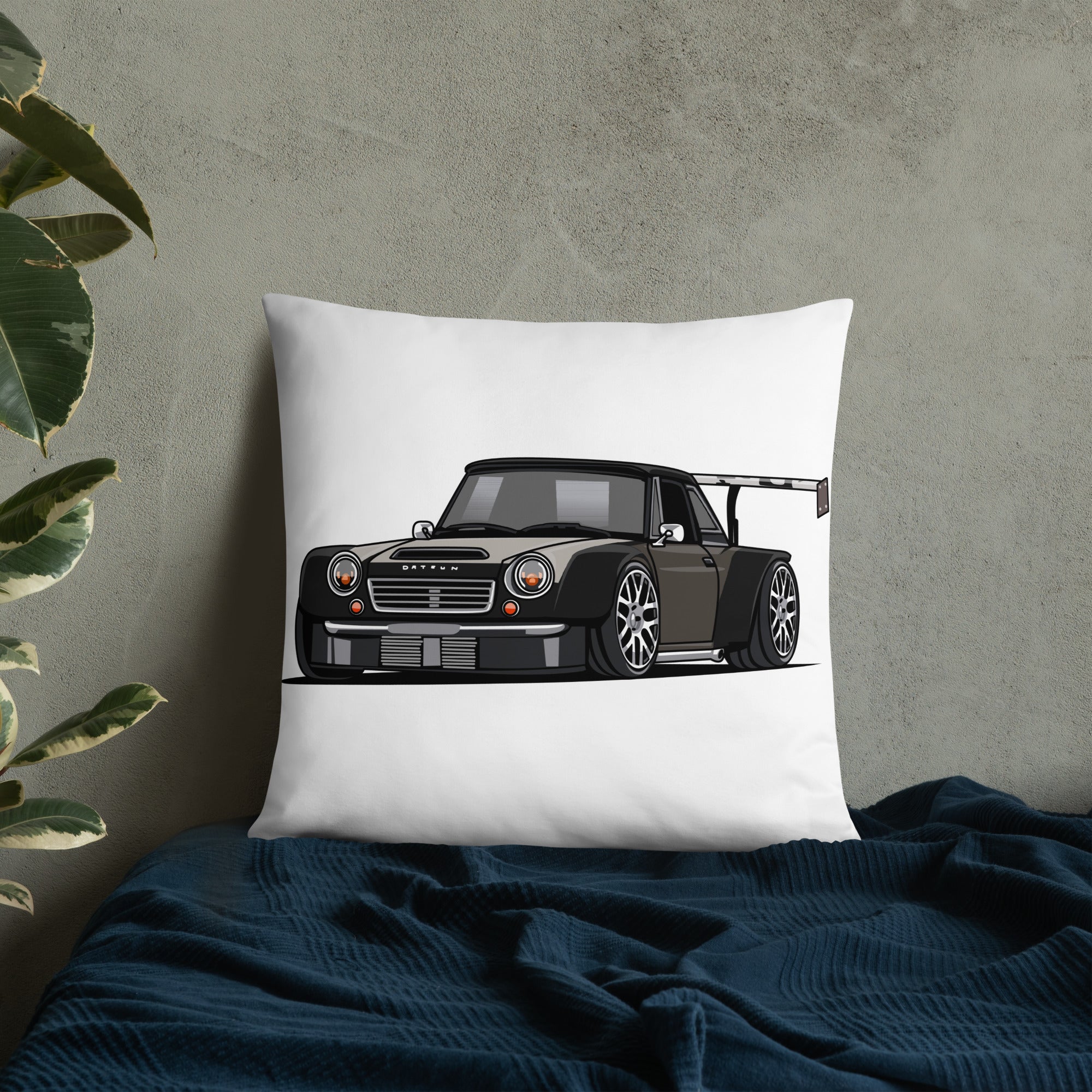 DIRTY DATSUN CAR SIDE PILLOW