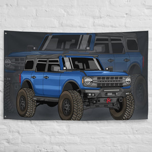 BLUE BRONCO REFLECTION FLAG