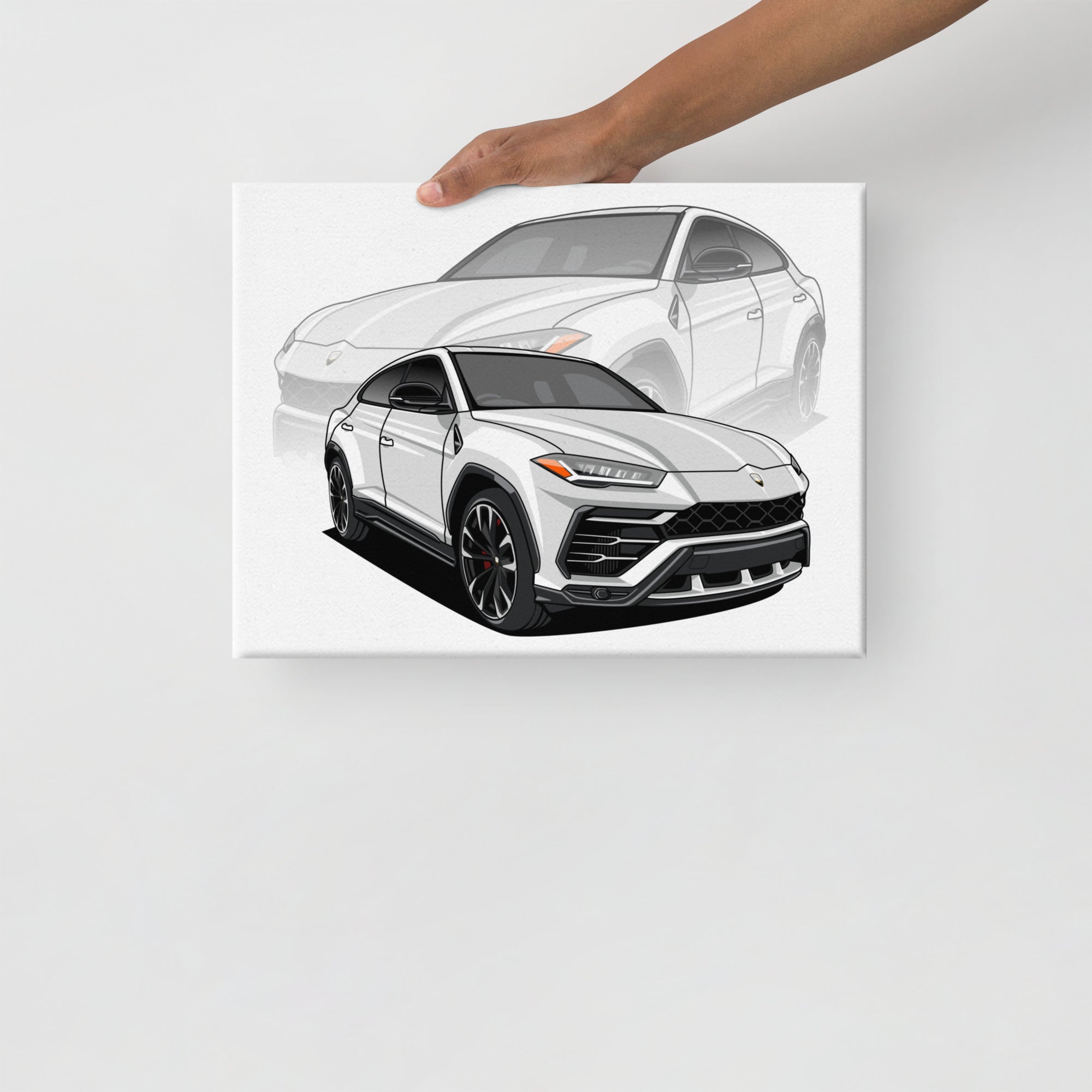 LAMBO URUS SUV CAR REFLECTION CANVAS