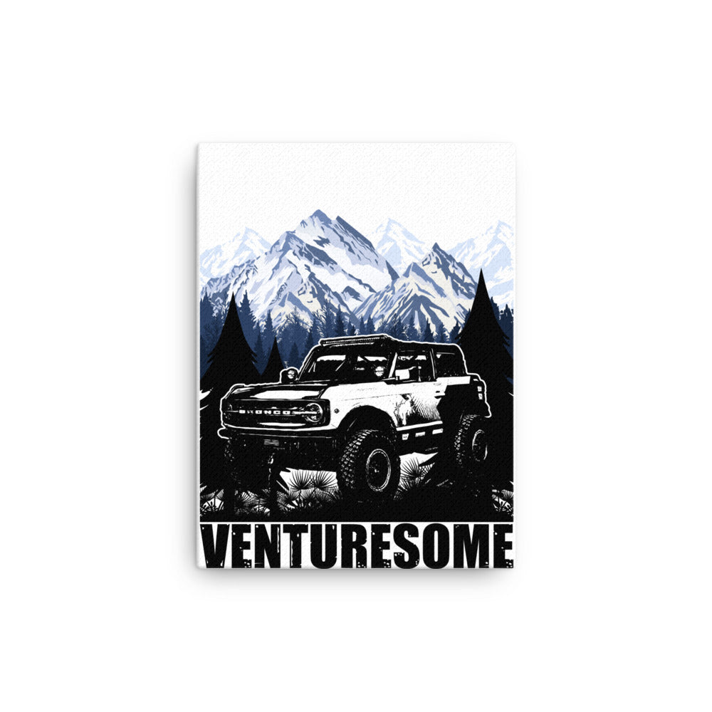 BRONCO SNOW CAPPED MOUNTAINS CANVAS