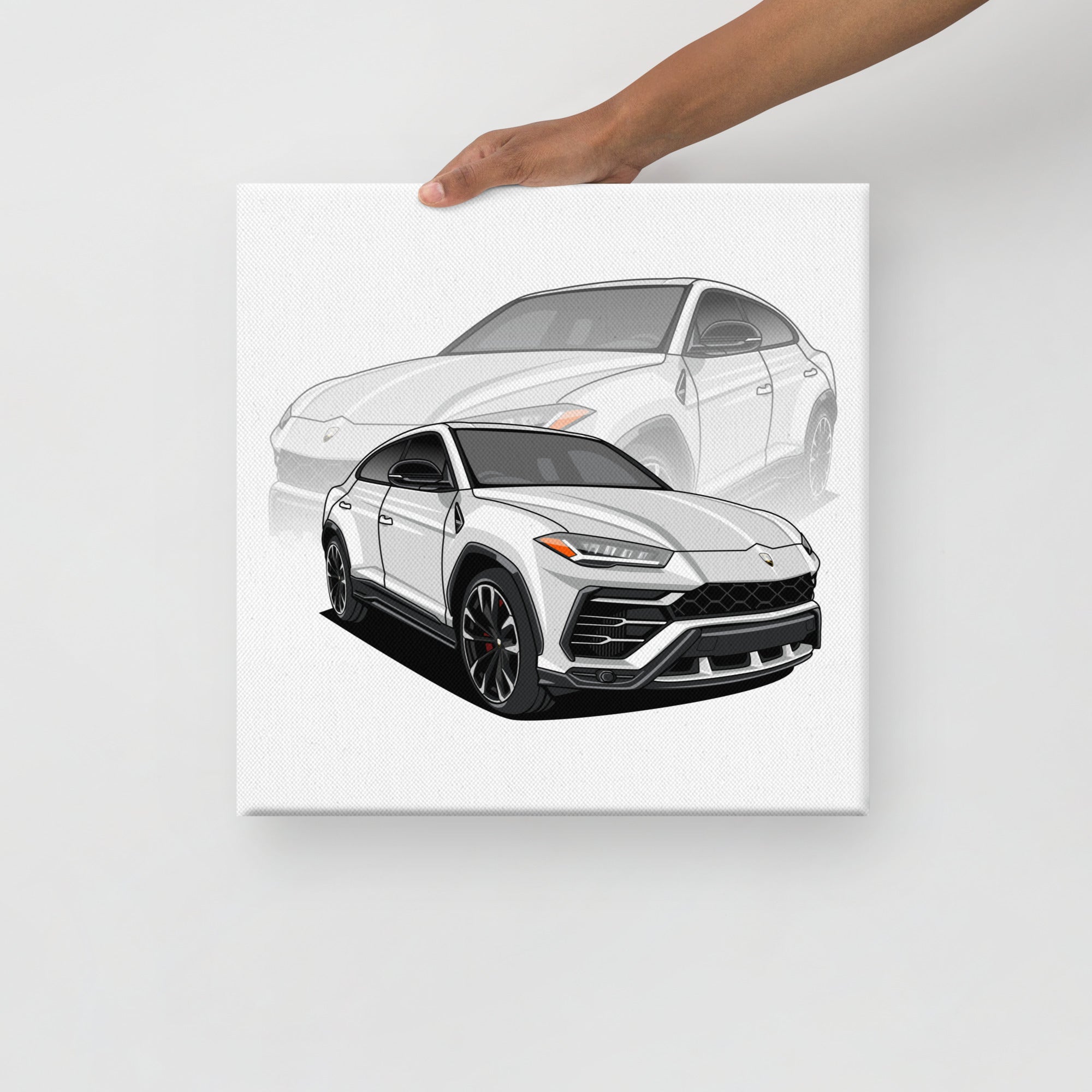 LAMBO URUS SUV CAR REFLECTION CANVAS