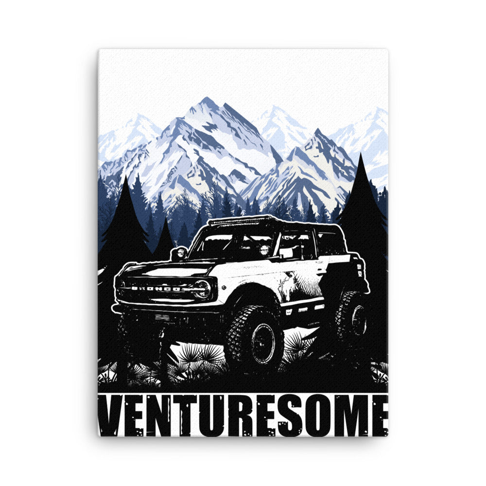 BRONCO SNOW CAPPED MOUNTAINS CANVAS