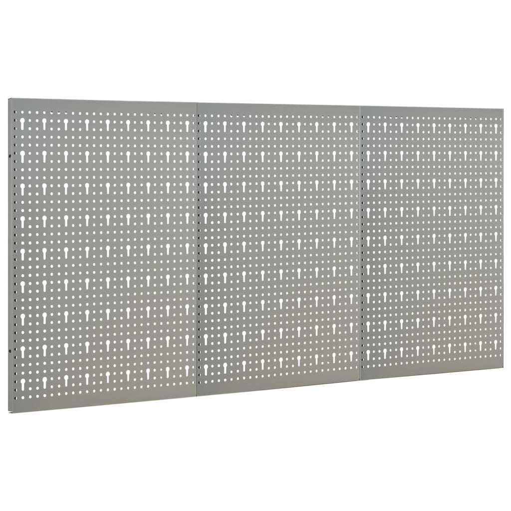 3-pcs 15.7"x22.8" Wall-mounted Steel Peg Boards