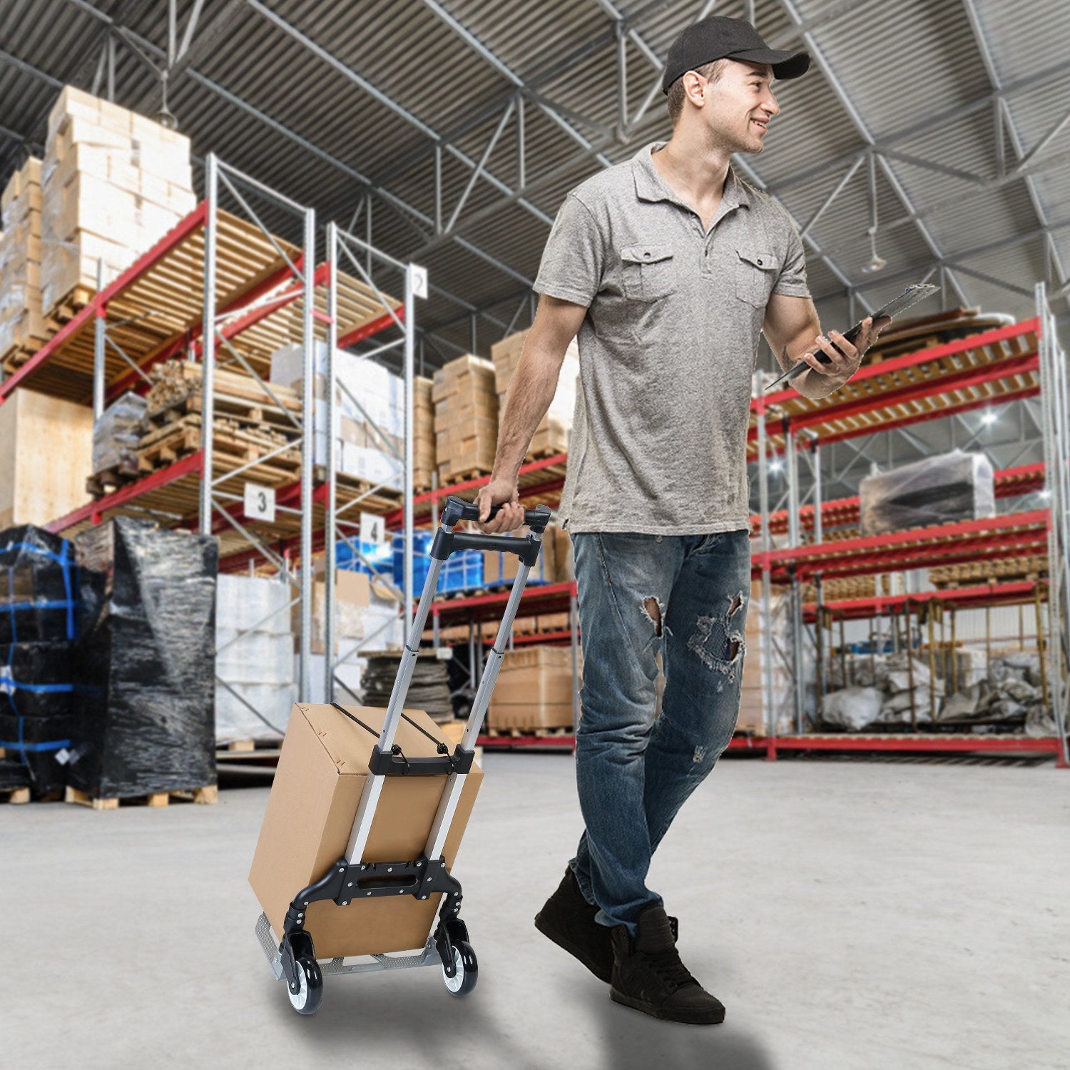 Multifunctional Folding Luggage Cart