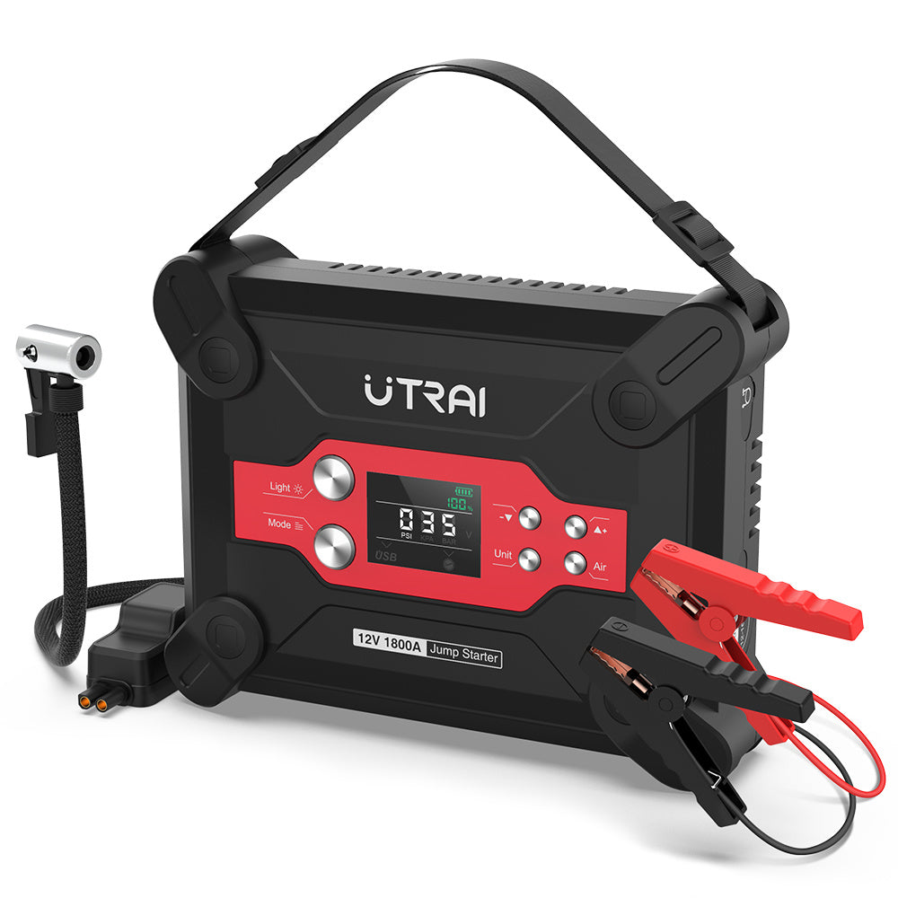 1800A Car Battery Starter with 120PSI Digital Tire Inflator
