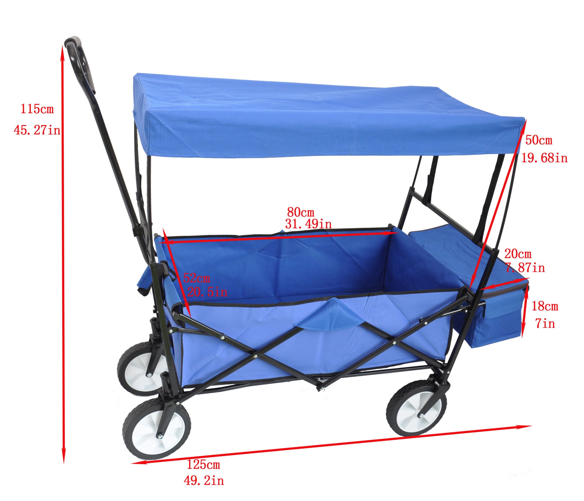Cart Folding Wagon for Garden Shopping Beach