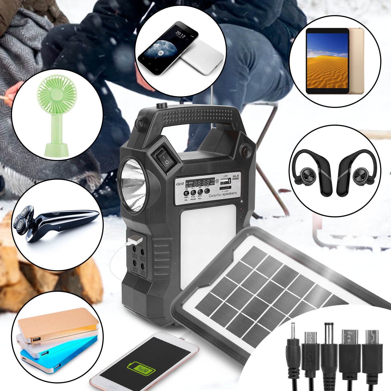 Portable Solar Power Bank Generator