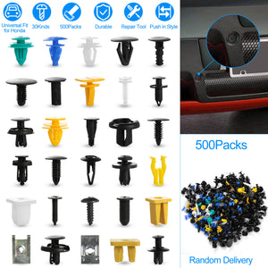 500Packs Bumper Fastener Rivets