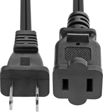2-Prong Male-Female Extension Power Cable