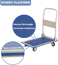 Platform Hand Truck Cart with 4 Wheels