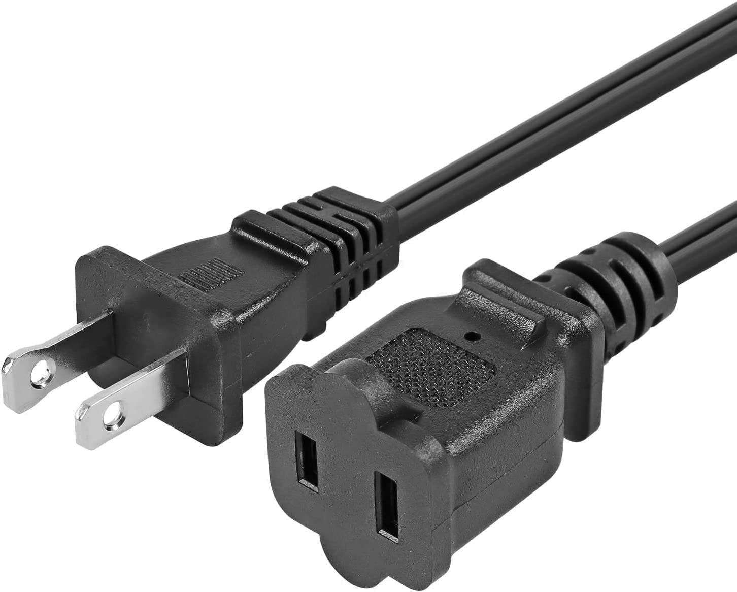 2-Prong Male-Female Extension Power Cable