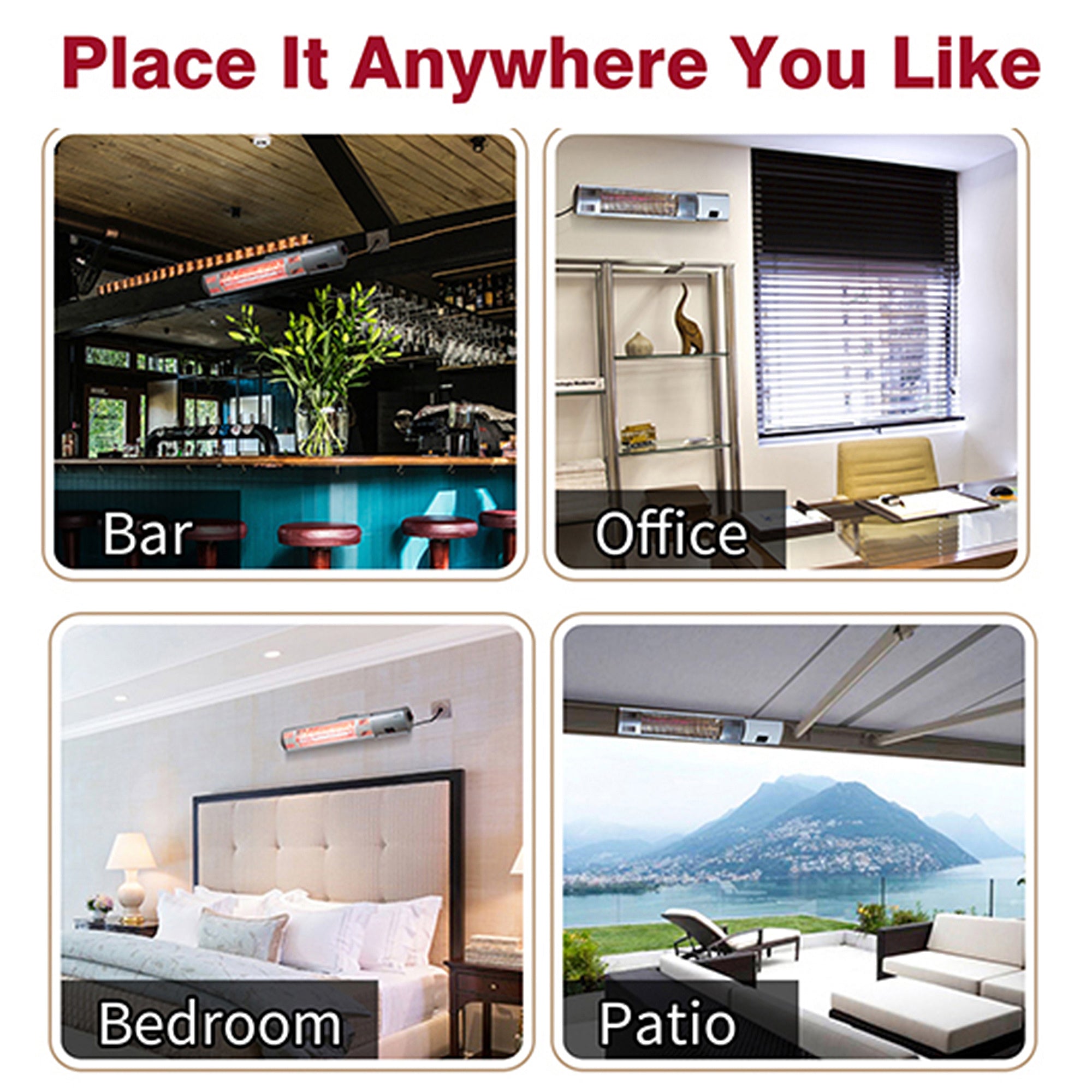 1500W Super Quiet Wall-Mounted Electric Heater