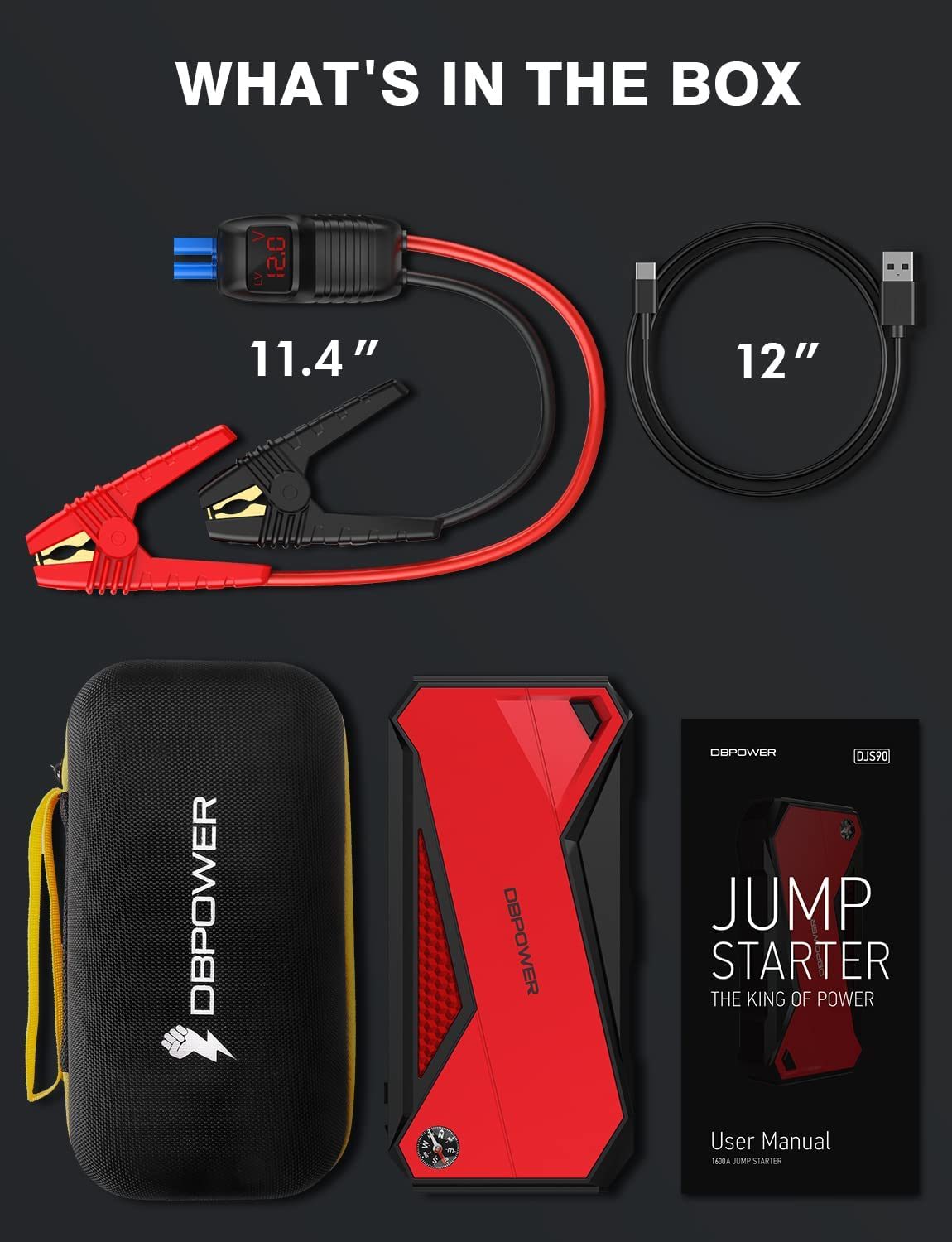 1600A Peak 18000mAh Car Jump Starter
