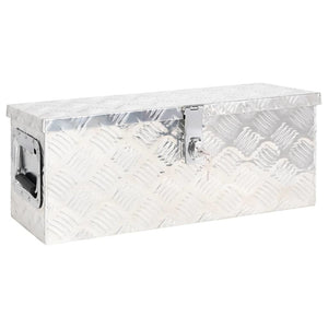 Aluminum Tool Storage Box 23.6"x9.3"x9.1" - Silver