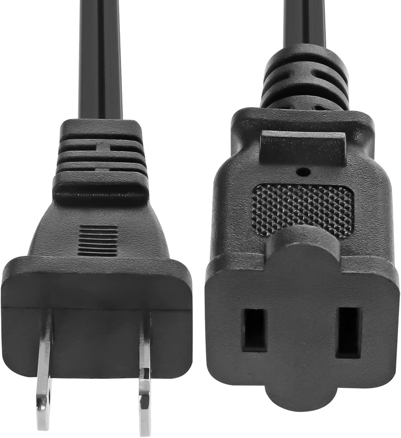 2-Prong Male-Female Extension Power Cable