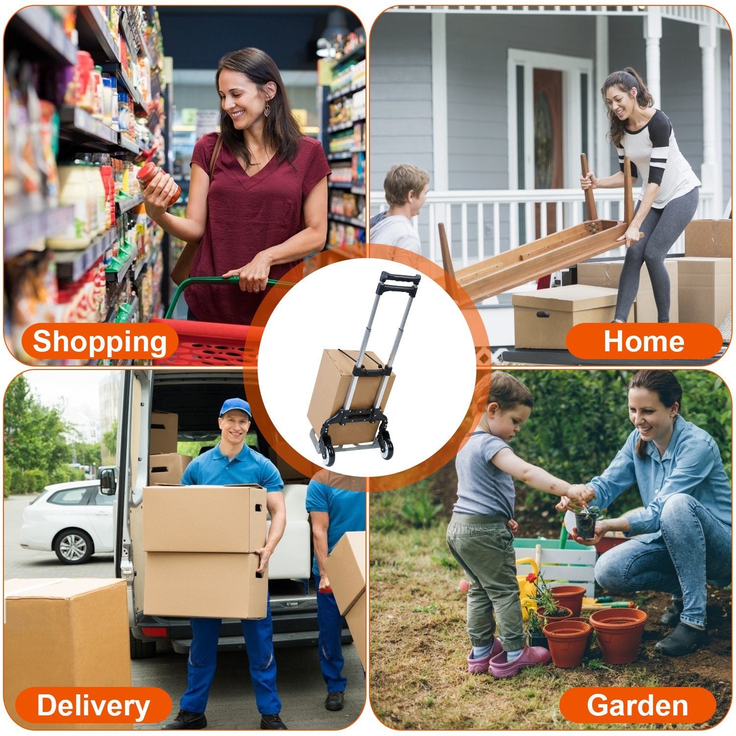 Multifunctional Folding Luggage Cart