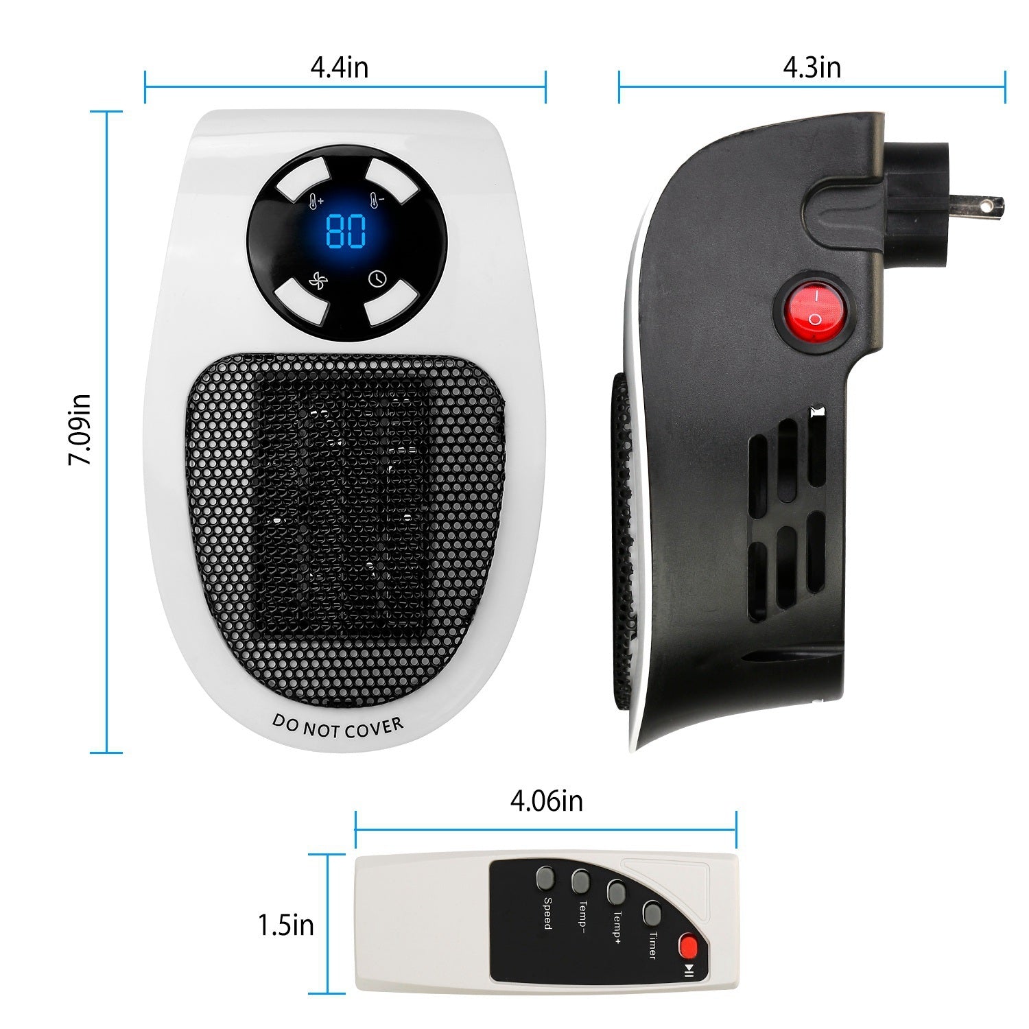 500W Portable Heater Fan