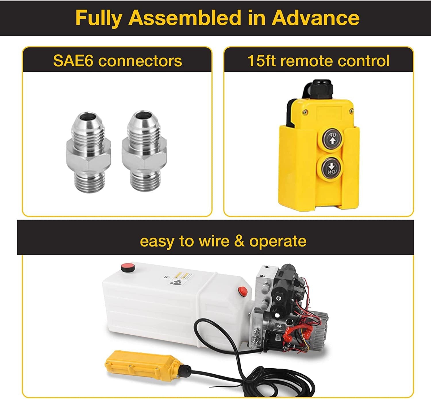 8 Quart 2 Gallon Hydraulic Power Unit Pump