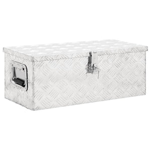 Aluminum Tool Storage Box 27.6"x12.2"x10.6" - Silver