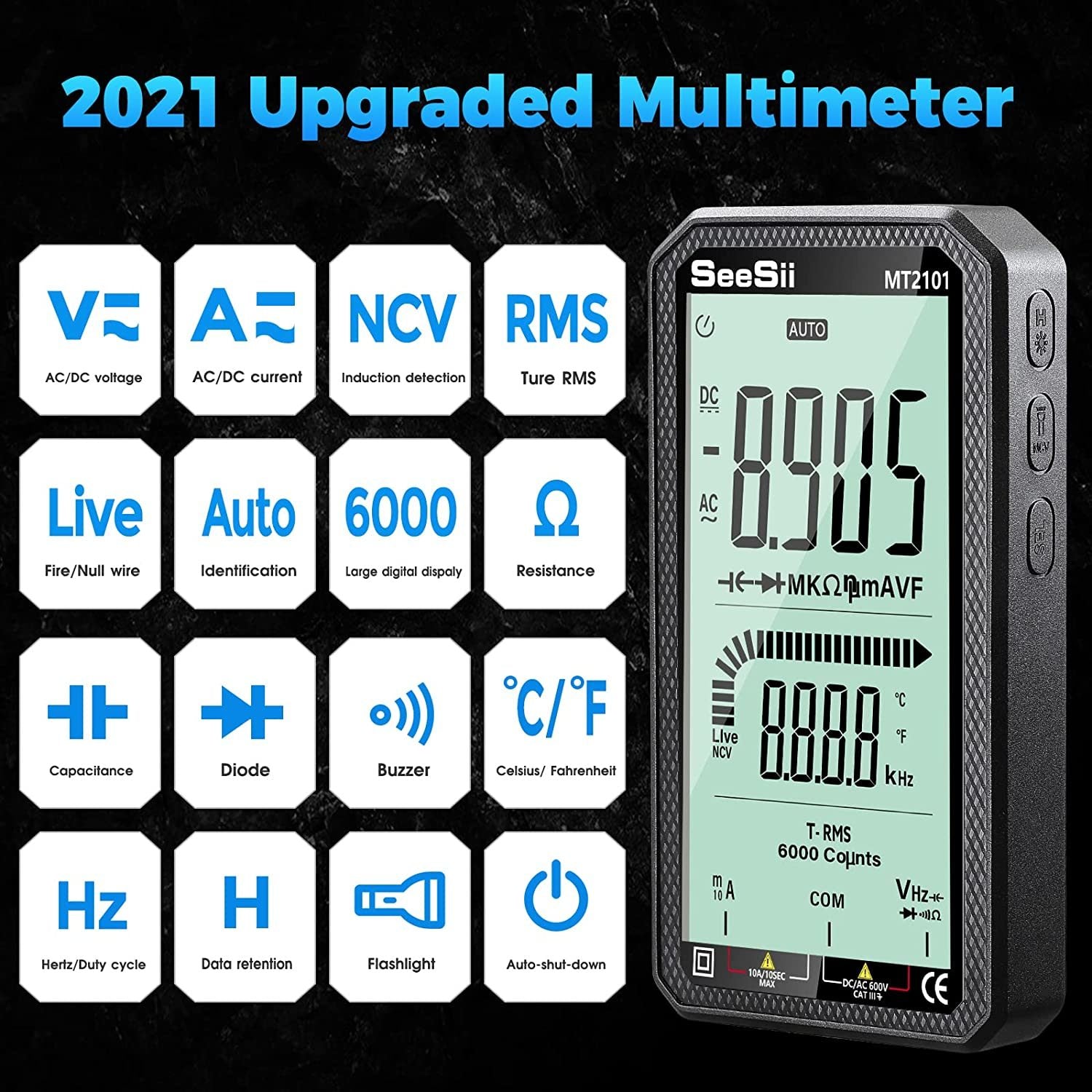 4.7In LCD DC/AC Current Voltage Digital Multimeter