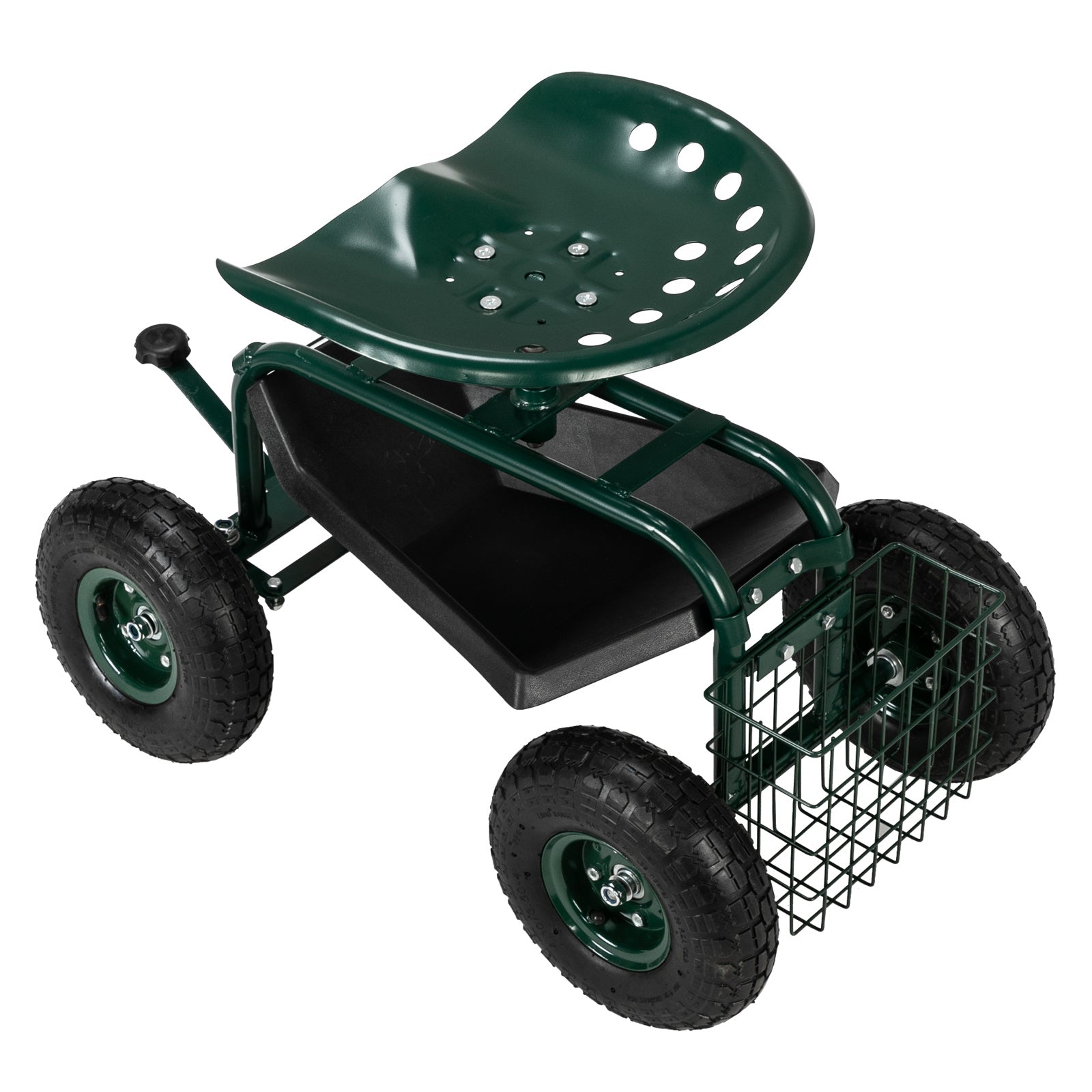 Iron Short Handle Garden Seat Cart