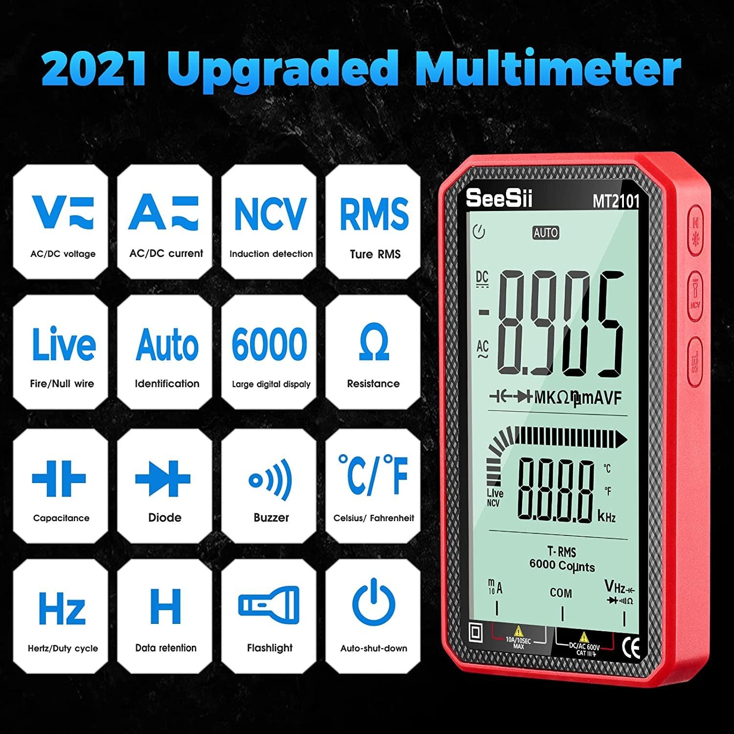4.7 Inch Large Screen Digital Multimeter Tester