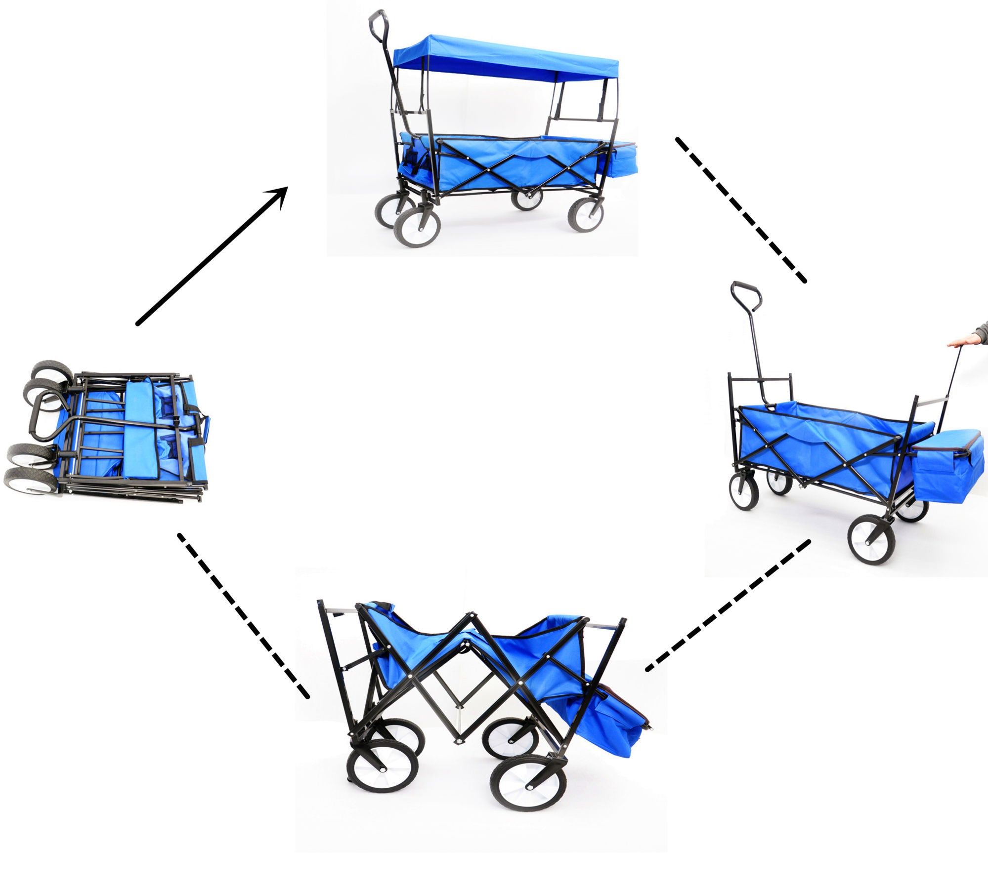 Garden Shopping Beach Cart Folding Wagon