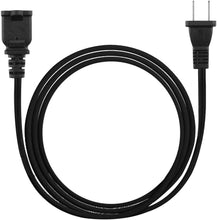 2-Prong Male-Female Extension Power Cable
