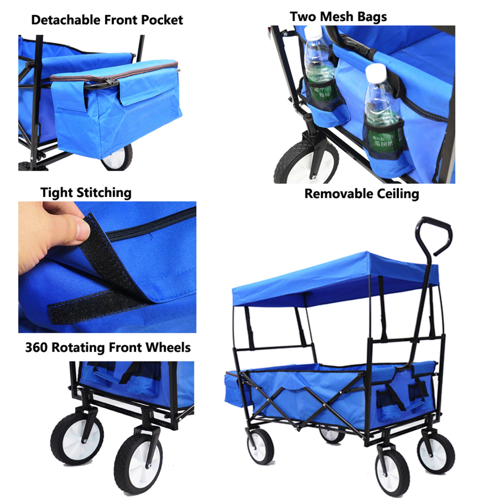 Garden Shopping Beach Cart Folding Wagon
