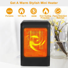 500W Portable Ceramic Electric Heater